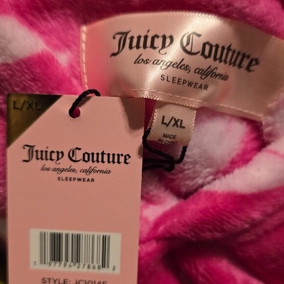 Juicy Couture Sherpa Pink Bow Hoodie Lounger – New - Picture 8 of 8
